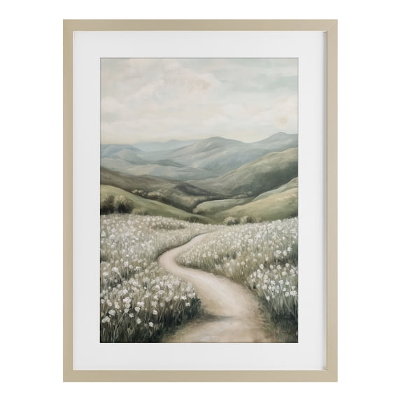 Stupell Industries Traditional White Wildflower Meadow Path Birch ...