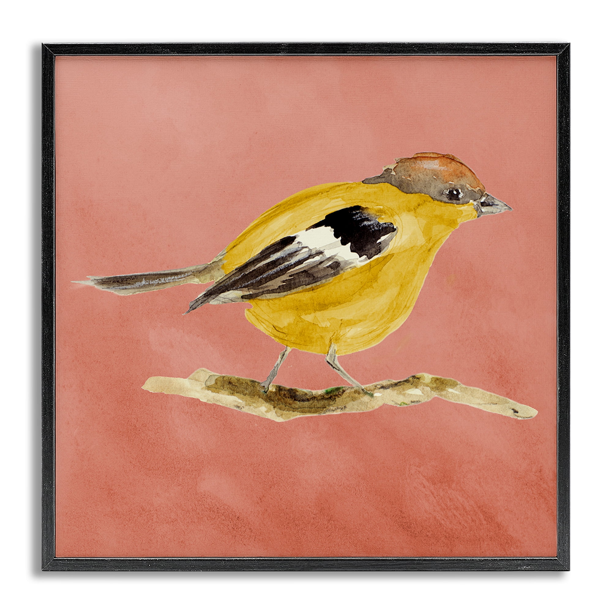 Stupell Industries Traditional Wren Bird Animals & Insects Painting Gray Framed Art Print Wall Art, 24 x 24