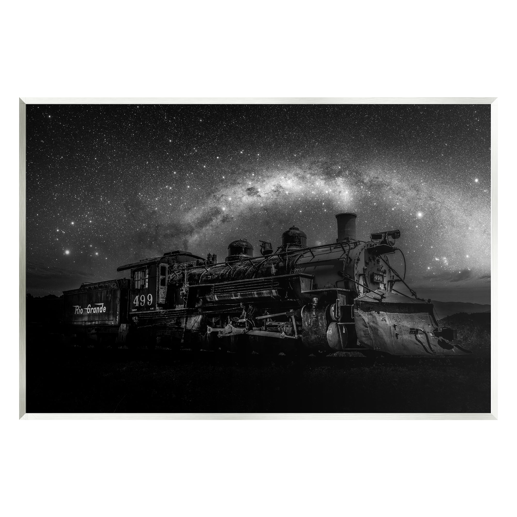 Stupell Industries Train & Night Sky Transportation Painting Unframed Art Print Wall Art, 19 x 13