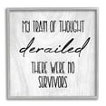 thumbnail image 1 of Stupell Industries Train Of Thought Witty Quote Rustic Pattern Background Framed Wall Art, 24 x 24, Design by Daphne Polselli, 1 of 5