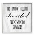 thumbnail image 1 of Stupell Industries Train Of Thought Witty Quote Rustic Pattern Background Framed Wall Art, 24 x 24, Design by Daphne Polselli, 1 of 5