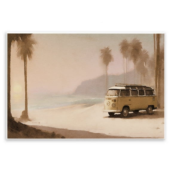 Stupell Industries Tranquil Beach Day Nautical & Beach Painting Unframed Art Print Wall Art, 15 x 10