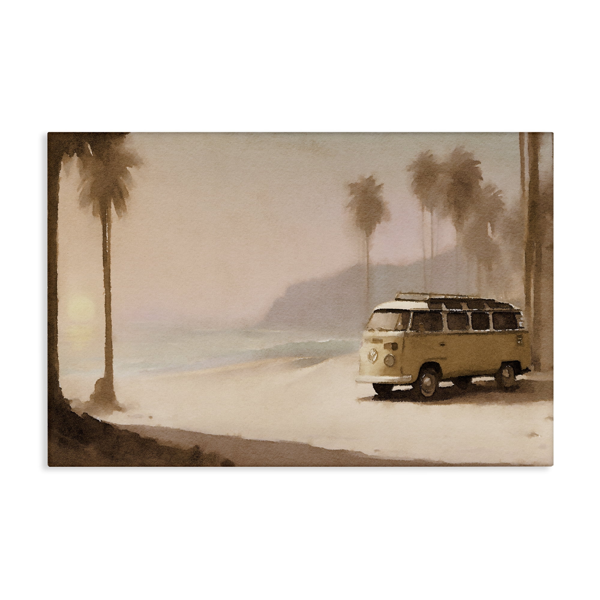 Stupell Industries Tranquil Beach Day Nautical & Beach Painting Wrapped Canvas Art Print Wall Art, 45 x 30