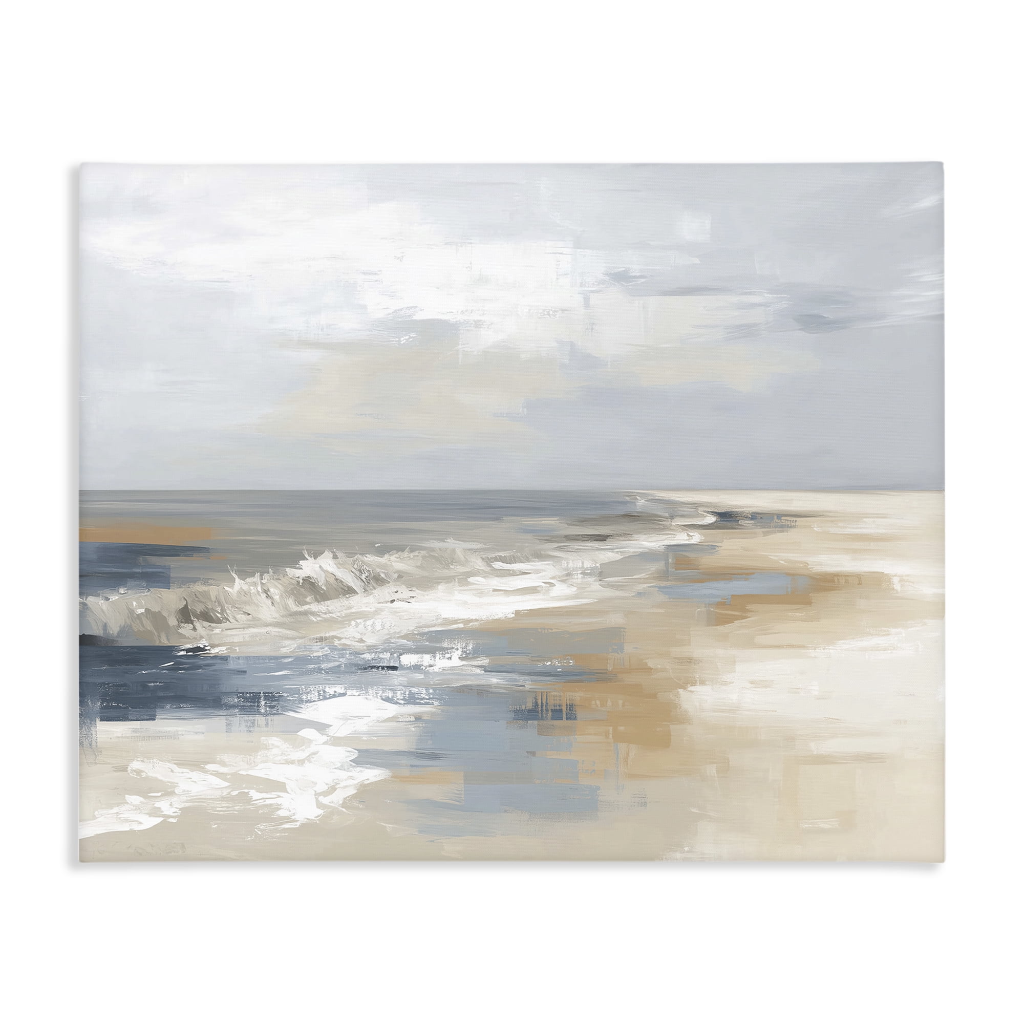 Stupell Industries Tranquil Beach in Neutrals Canvas Wall Art, design by Kim Curinga