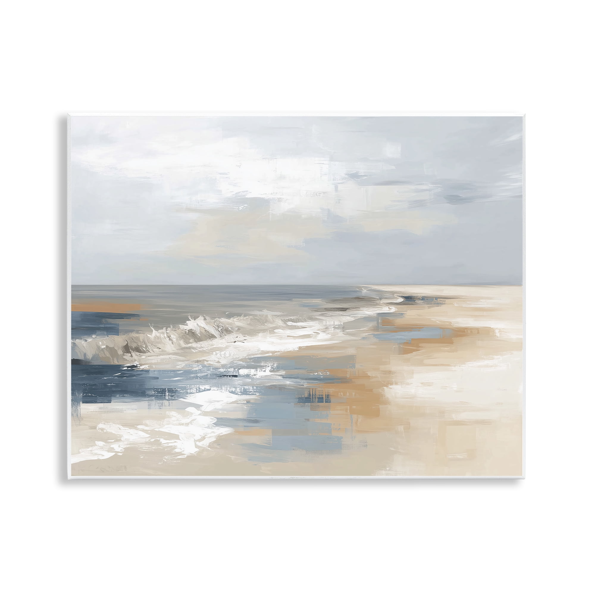 Stupell Industries Tranquil Beach in Neutrals Wall Plaque Art, design by Kim Curinga