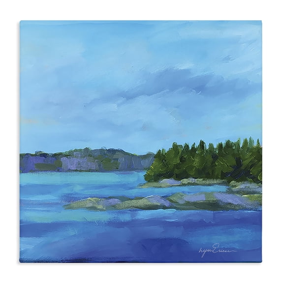 Stupell Industries Rustic Lodge Tranquil Blue Cove Canvas Art, 17 x 17, by Lynn Ericson Fine Art