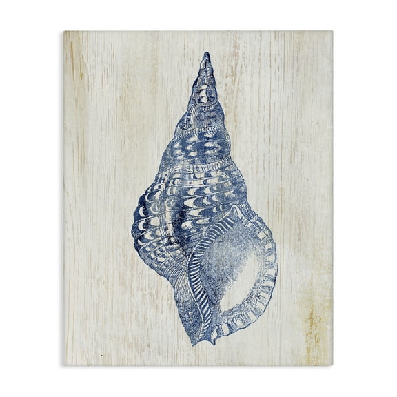 Stupell Industries Tranquil Blue Shell Animals Painting Wrapped Canvas Canvas Art Print Wall Art, 30 x 40