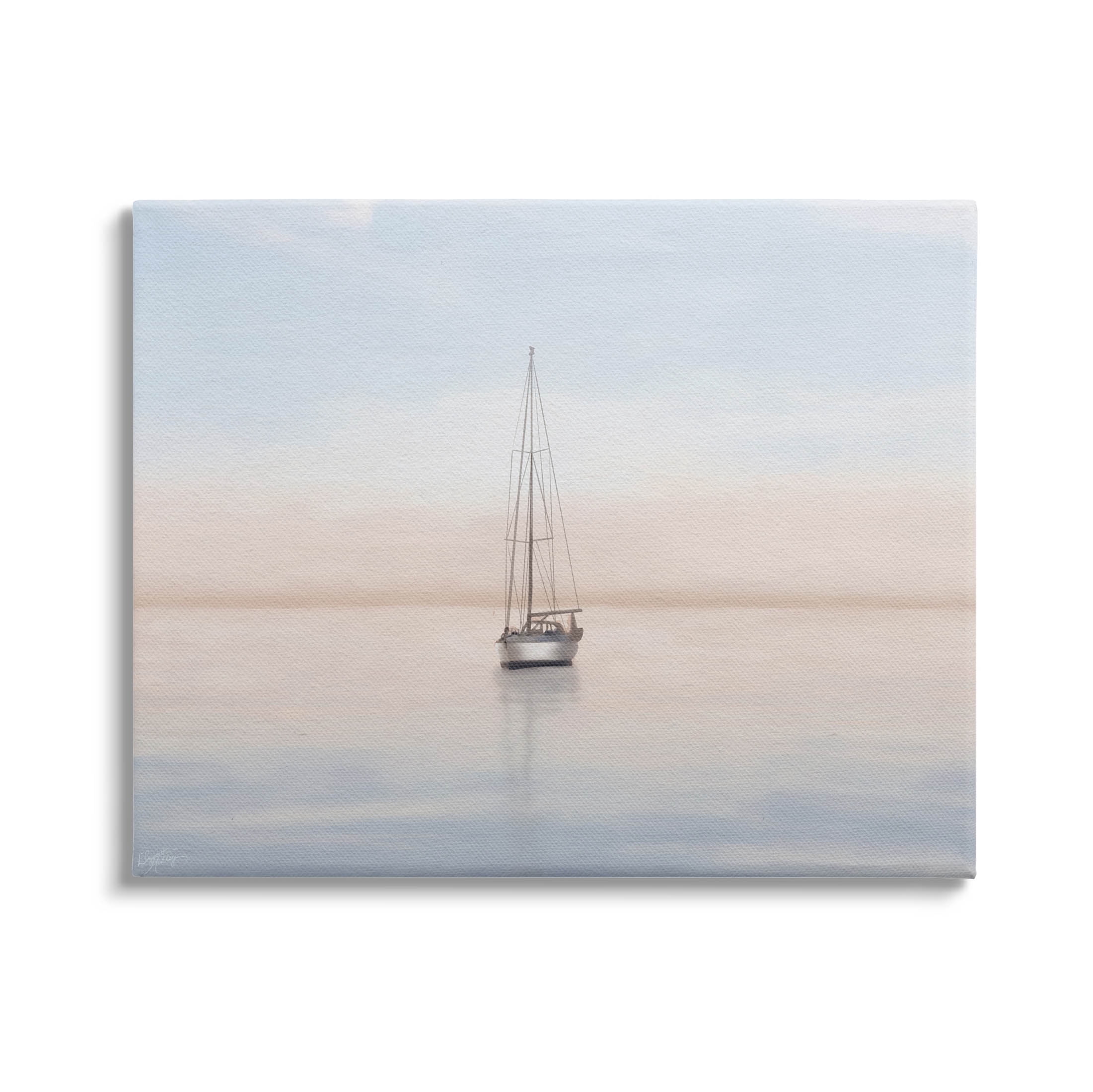 Stupell Industries Tranquil Boat Sunset Reflection Graphic Art Gallery Wrapped Canvas Print Wall Art, Design by Elizabeth Medley
