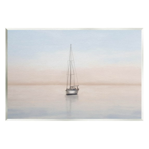 Stupell Industries Tranquil Boat Sunset Reflection Graphic Art Unframed Art Print Wall Art, Design by Elizabeth Medley