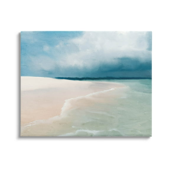 Stupell Industries Tranquil Clear Summer Beach Waves Painting Gallery Wrapped Canvas Print Wall Art, Design by Kim Allen