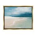thumbnail image 1 of Stupell Industries Tranquil Clear Summer Beach Waves Painting Metallic Gold Floating Framed Canvas Print Wall Art, Design by Kim Allen, 1 of 6