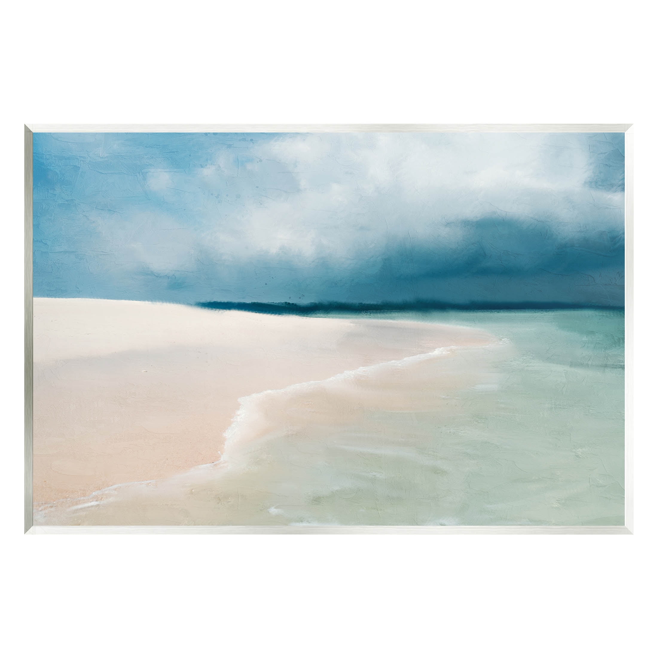 Stupell Industries Tranquil Clear Summer Beach Waves Painting Unframed Art Print Wall Art, Design by Kim Allen