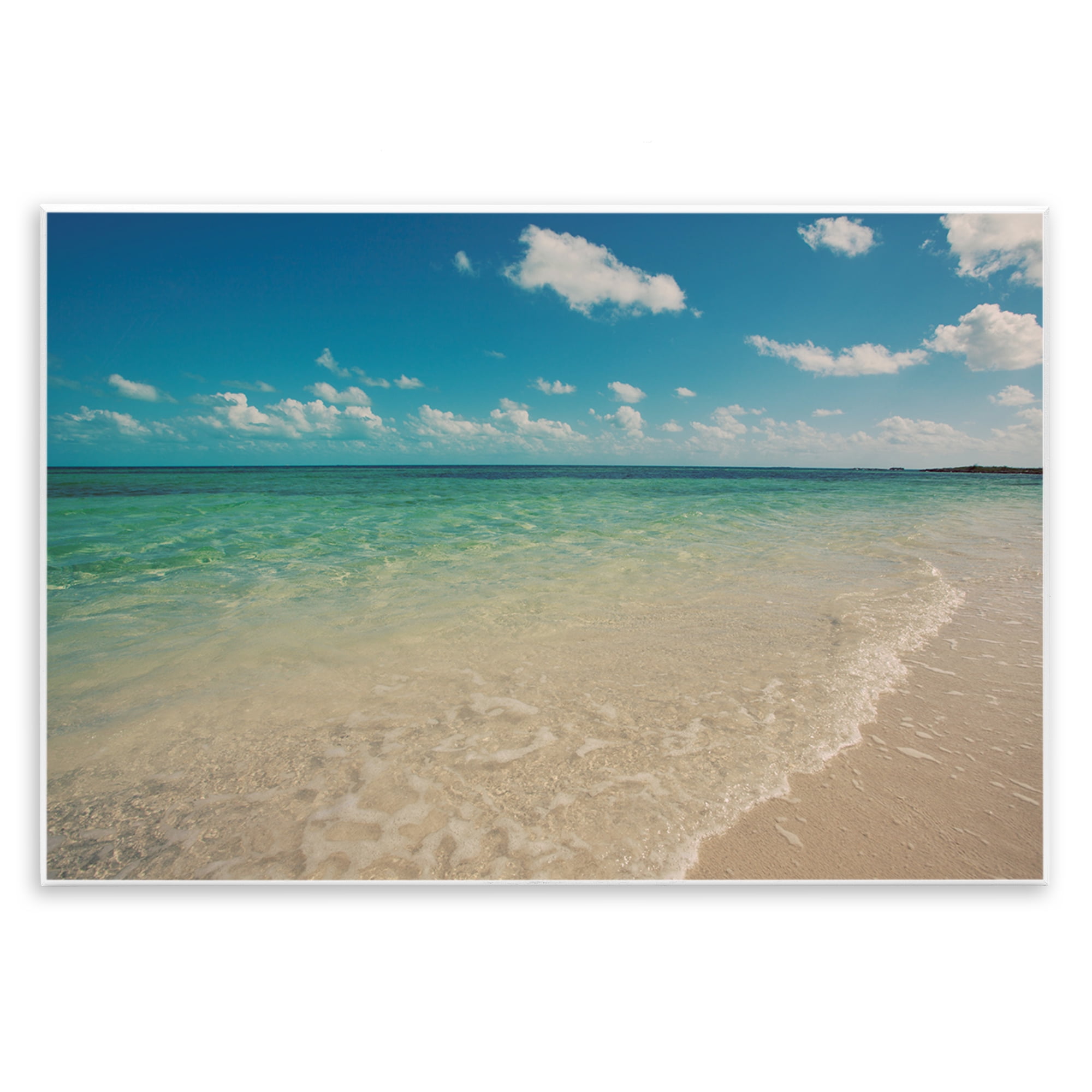 Stupell Industries Tranquil Coast Shore Coastal Photography Unframed Art Print Wall Art, 19 x 13