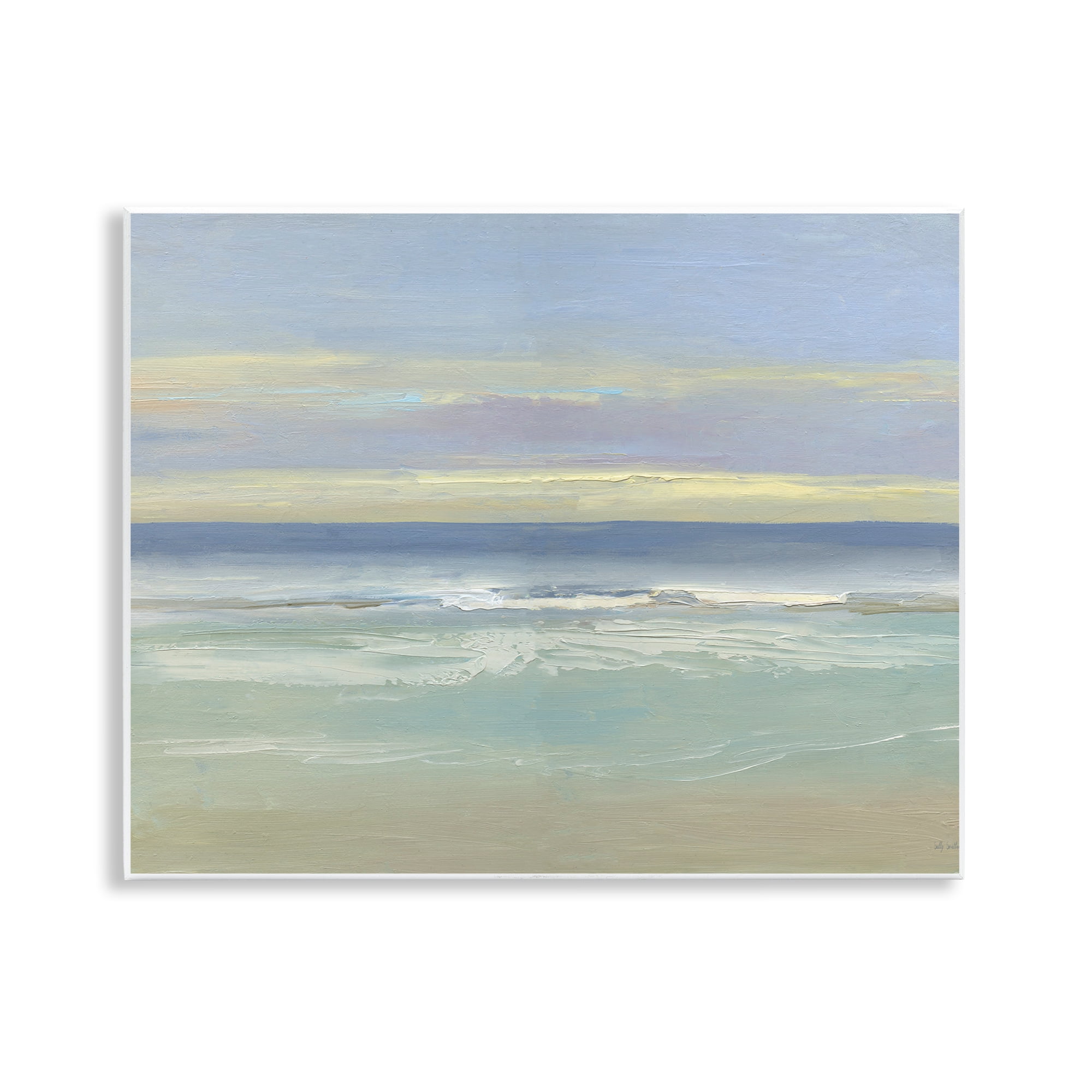 Stupell Industries Tranquil Coastal Morning Waves Wall Plaque Art, design by Sally Swatland