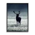 thumbnail image 1 of Stupell Industries Tranquil Deer Silhouette Foggy Winter Field Landscape Photography Black Framed Art Print Wall Art, 16x20, by Incado, 1 of 5