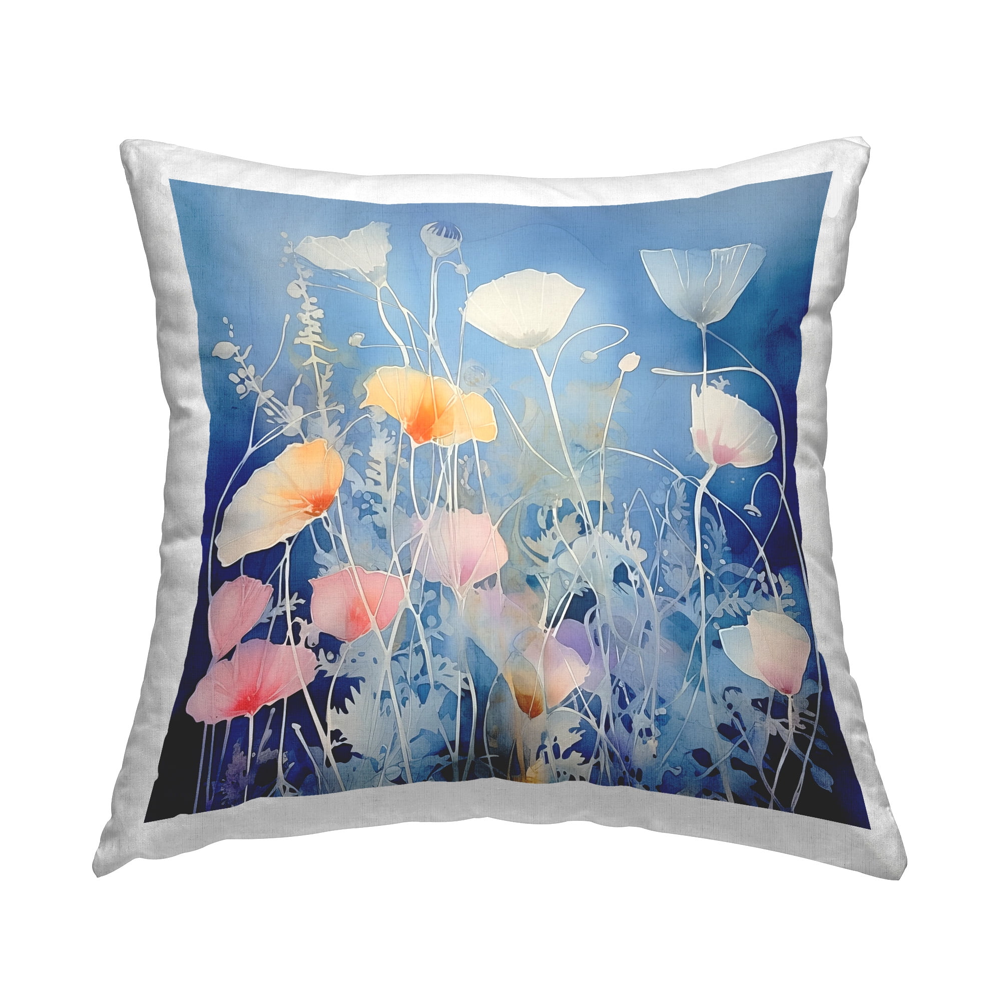 Stupell Industries Tranquil Floral Collage Decorative Printed Throw Pillow Design by Irena Orlov