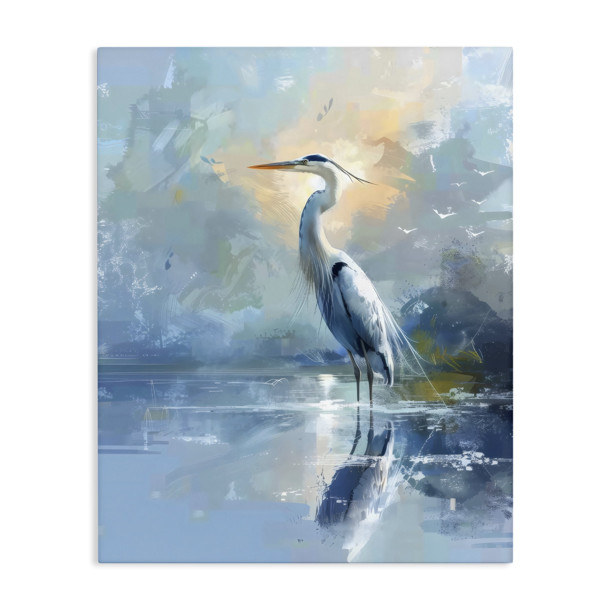 Stupell Industries Tranquil Heron with Dawn Glow Canvas Wall Art, design by Creative Studio