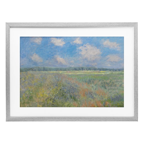 Stupell Industries Tranquil Horizon Scattered Clouds Gray Framed Print Under Glass design by Seven Trees Design, 17 x 23
