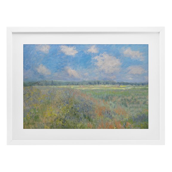Stupell Industries Tranquil Horizon Scattered Clouds White Framed Print Under Glass design by Seven Trees Design, 14 x 20