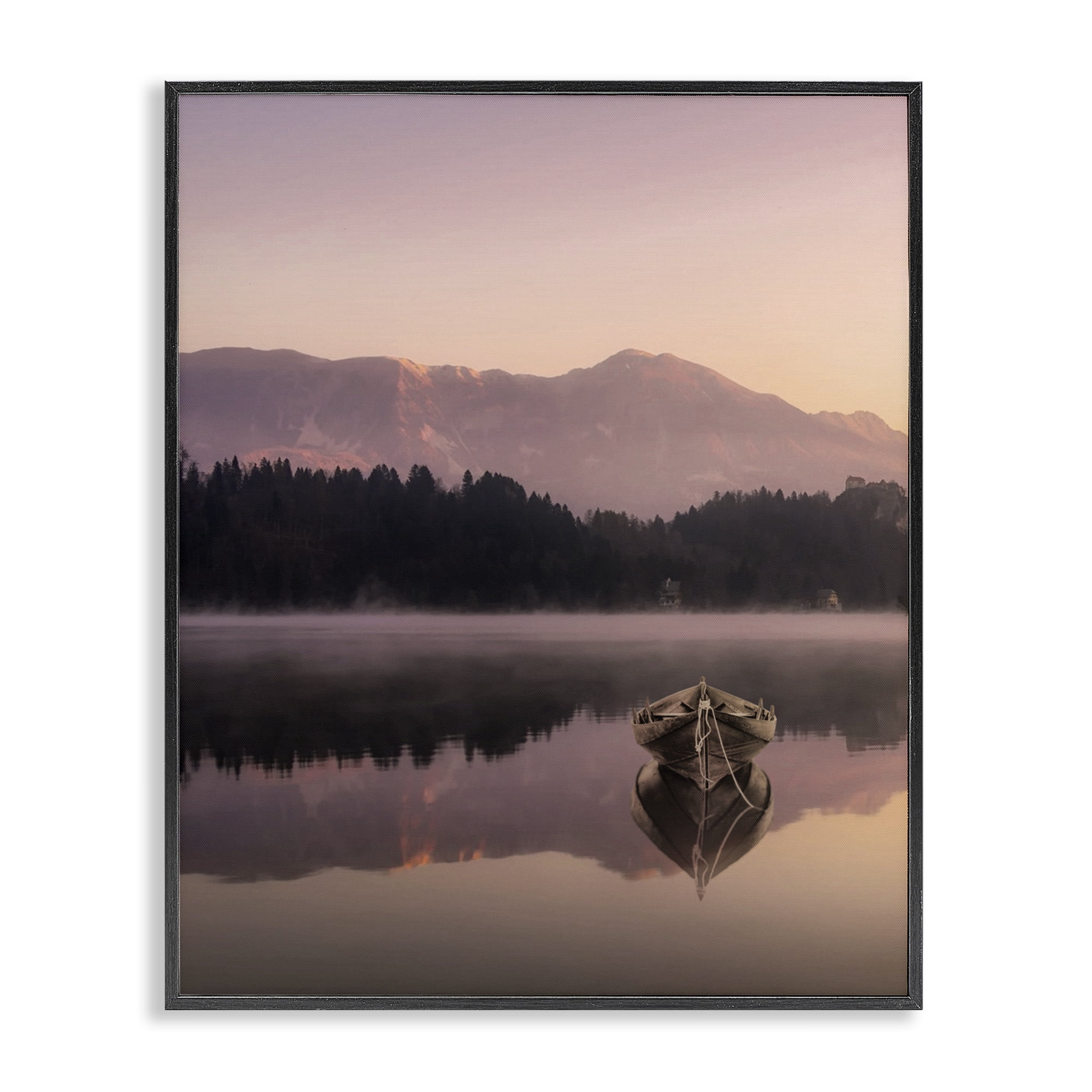 Stupell Industries Tranquil Lake Sunsets Black Framed Giclee Art, design by Marcus Prime