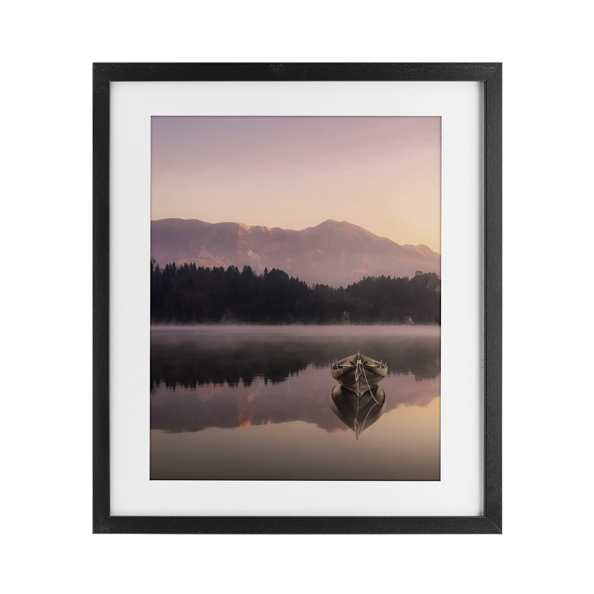 Stupell Industries Tranquil Lake Sunsets Black Framed Print Under Glass, design by Marcus Prime