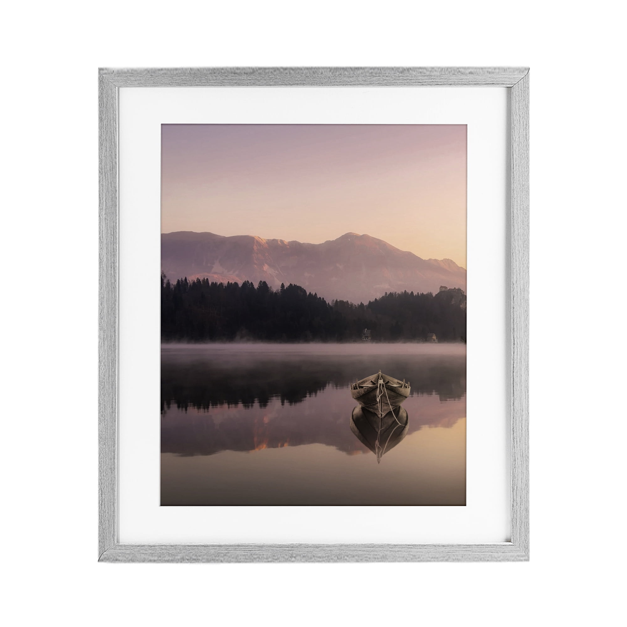 Stupell Industries Tranquil Lake Sunsets Gray Framed Print Under Glass, design by Marcus Prime