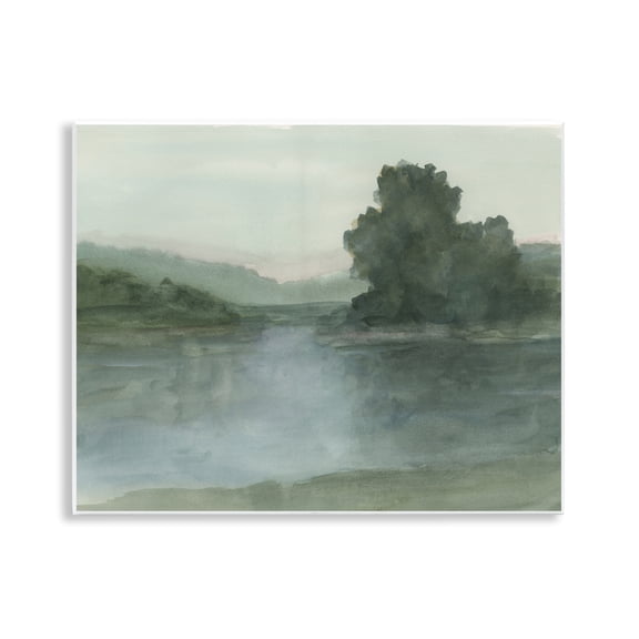 Stupell Industries Tranquil Lake at Twilight Abstract Painting Unframed Art Print Wall Art, 14 x 11