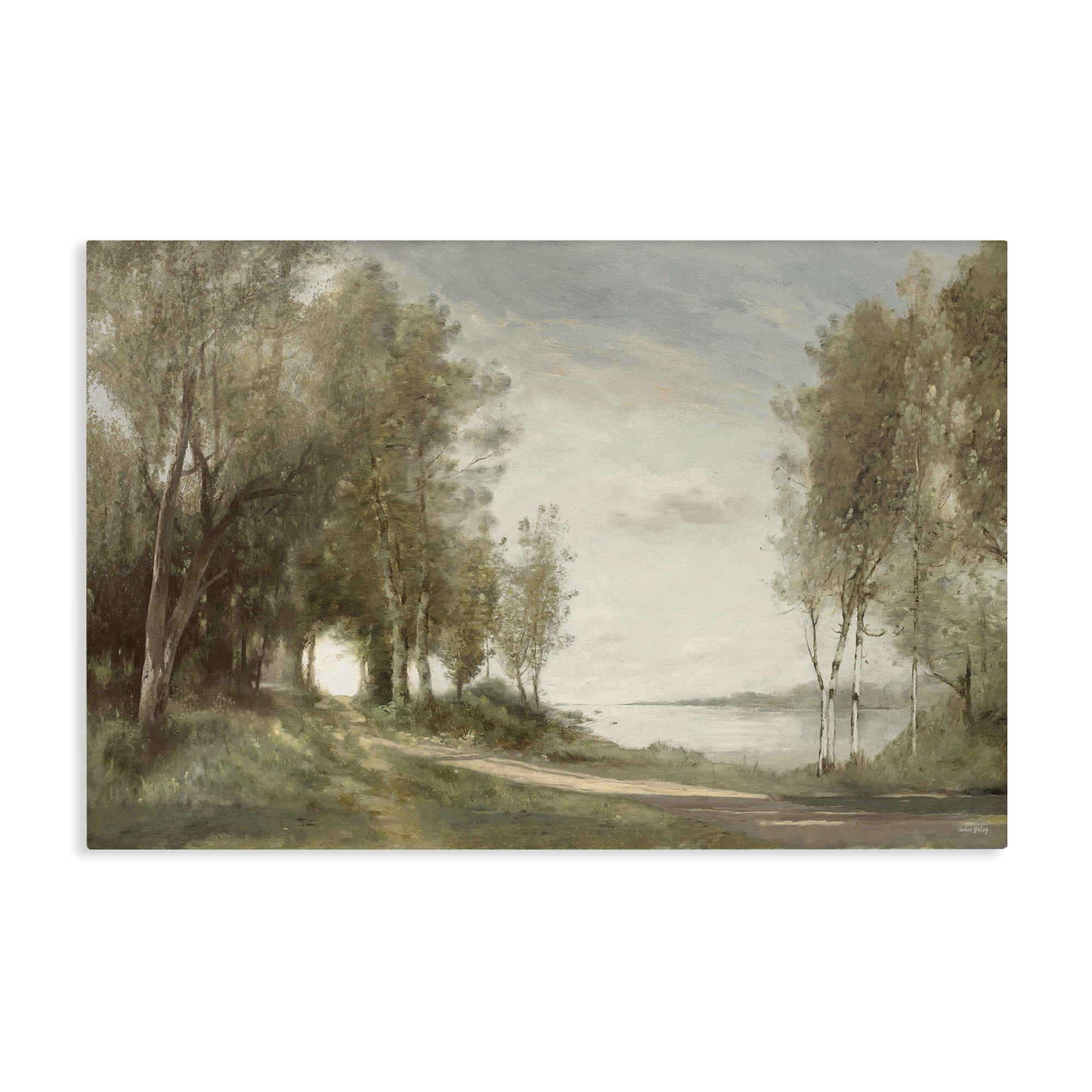 Stupell Industries Tranquil Lakeside Path Canvas Wall Art, design by Amber Sterling