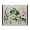 thumbnail image 1 of Stupell Industries Tranquil Lilies Vintage Plants & Flowers Painting Black Framed Art Print Wall Art, 14 x 11, 1 of 2