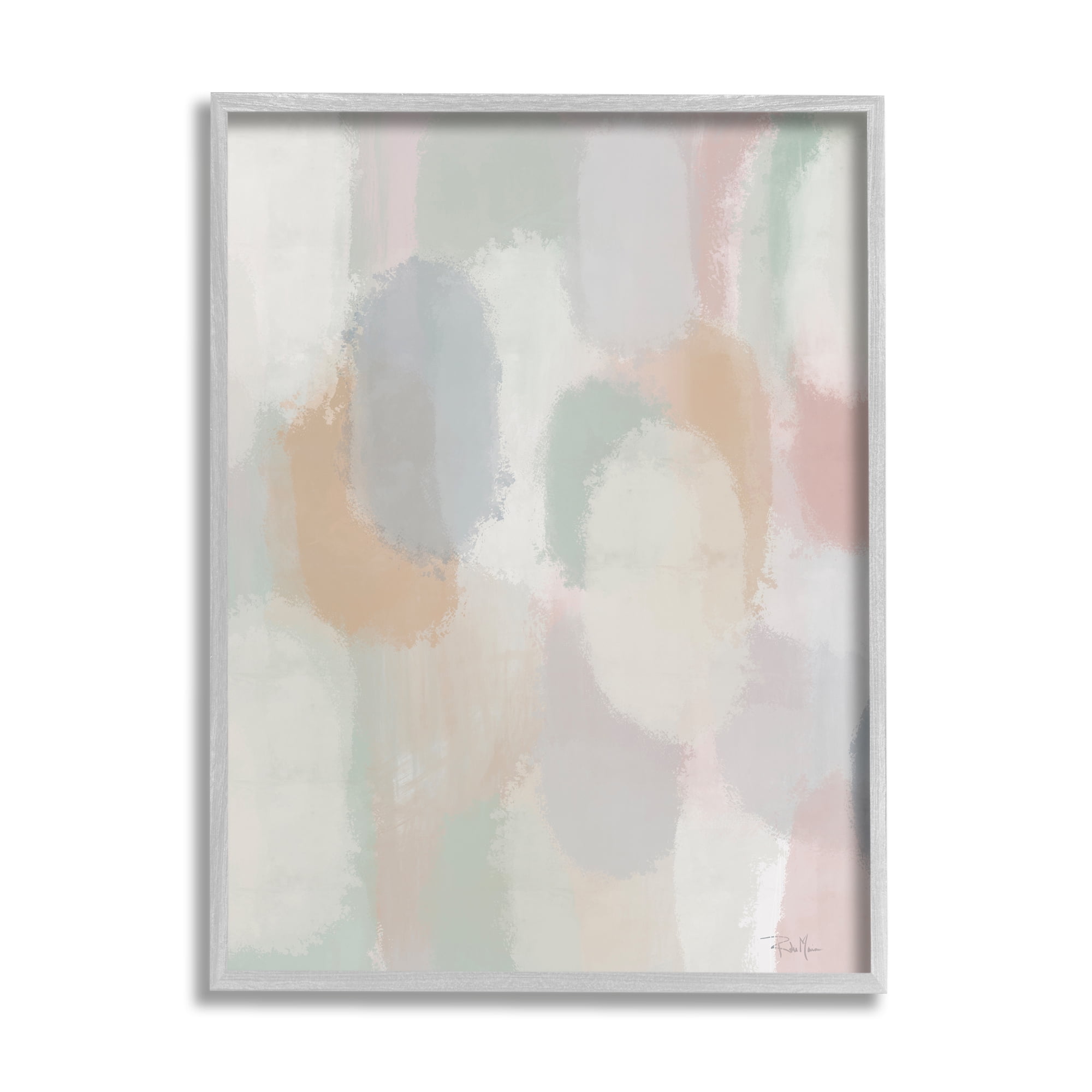Stupell Industries Tranquil Pastel Abstract Painting Soft Pink Beige Shapes, 11 x 14,Design by Robin Maria
