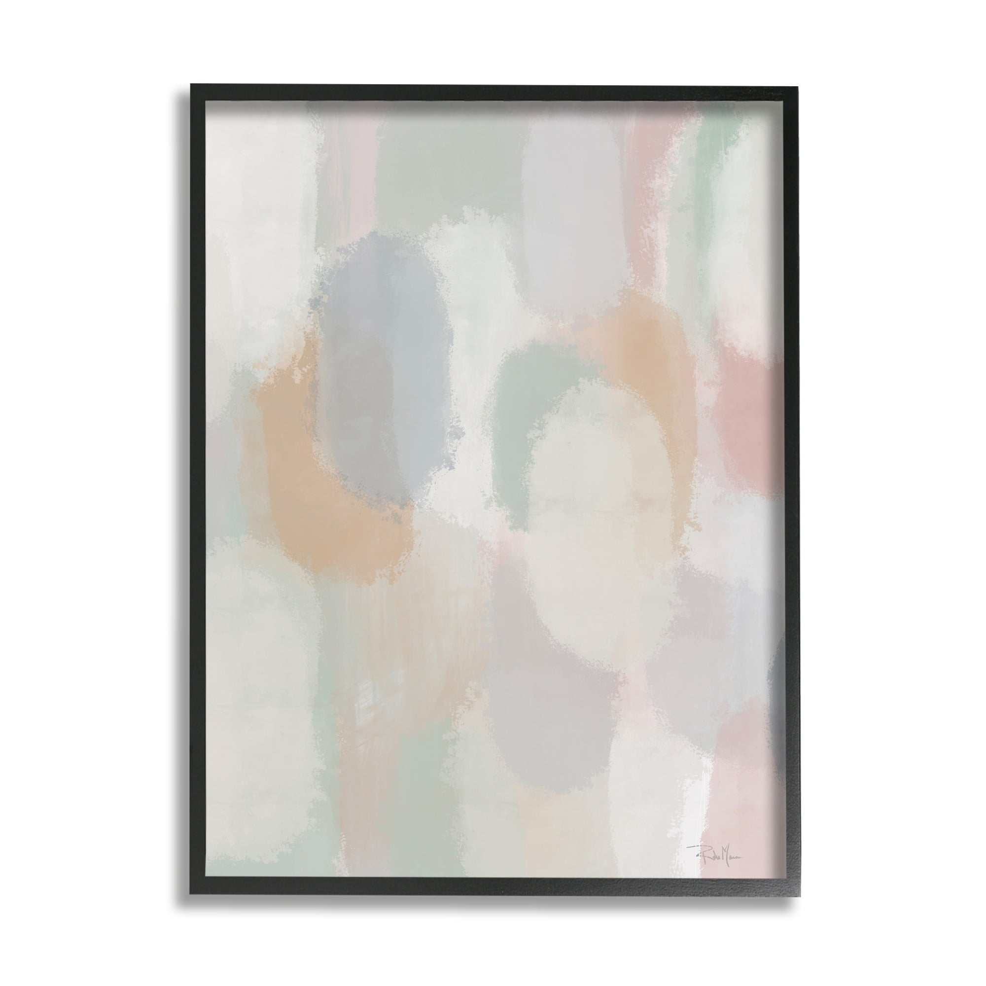 Stupell Industries Tranquil Pastel Abstract Painting Soft Pink Beige Shapes, 16 x 20,Design by Robin Maria