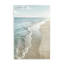 Stupell Industries Tranquil Receding Shoreline Beach Photography Unframed Art Print Wall Art, 10 x 15