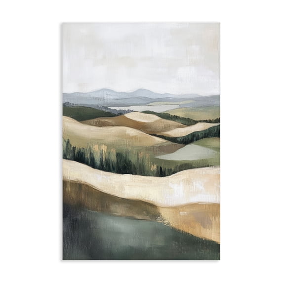 Stupell Industries Scandinavian Tranquil Rolling Hills & Fields Canvas Art, 24 x 36, by Petals Prints Design