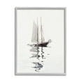 thumbnail image 1 of Stupell Industries Tranquil Sailboat Vessel Floating Lone Ocean Reflection Painting Gray Framed Art Print Wall Art, Design by Lettered and Lined, 1 of 8