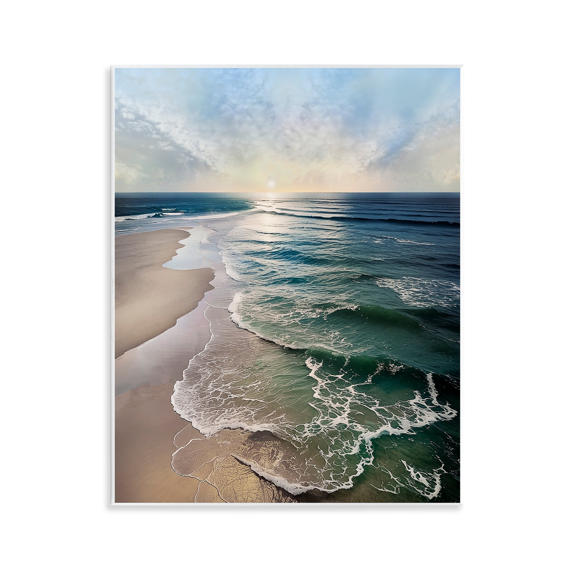 Stupell Industries Tranquil Shoreline with Soft Light Wall Plaque Art, design by Mike Calascibetta