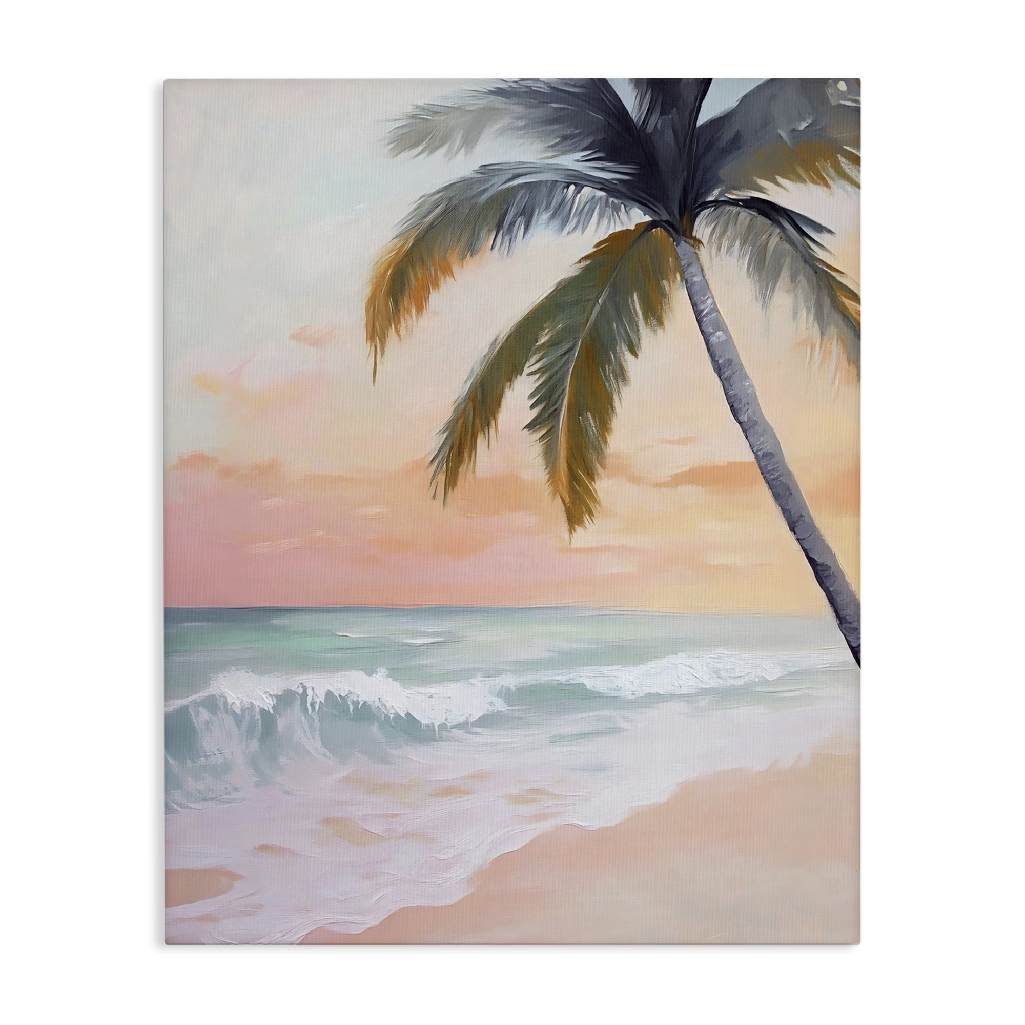 Stupell Industries Tranquil Sunset & Beach Palm Canvas Wall Art, design by Creative Studio