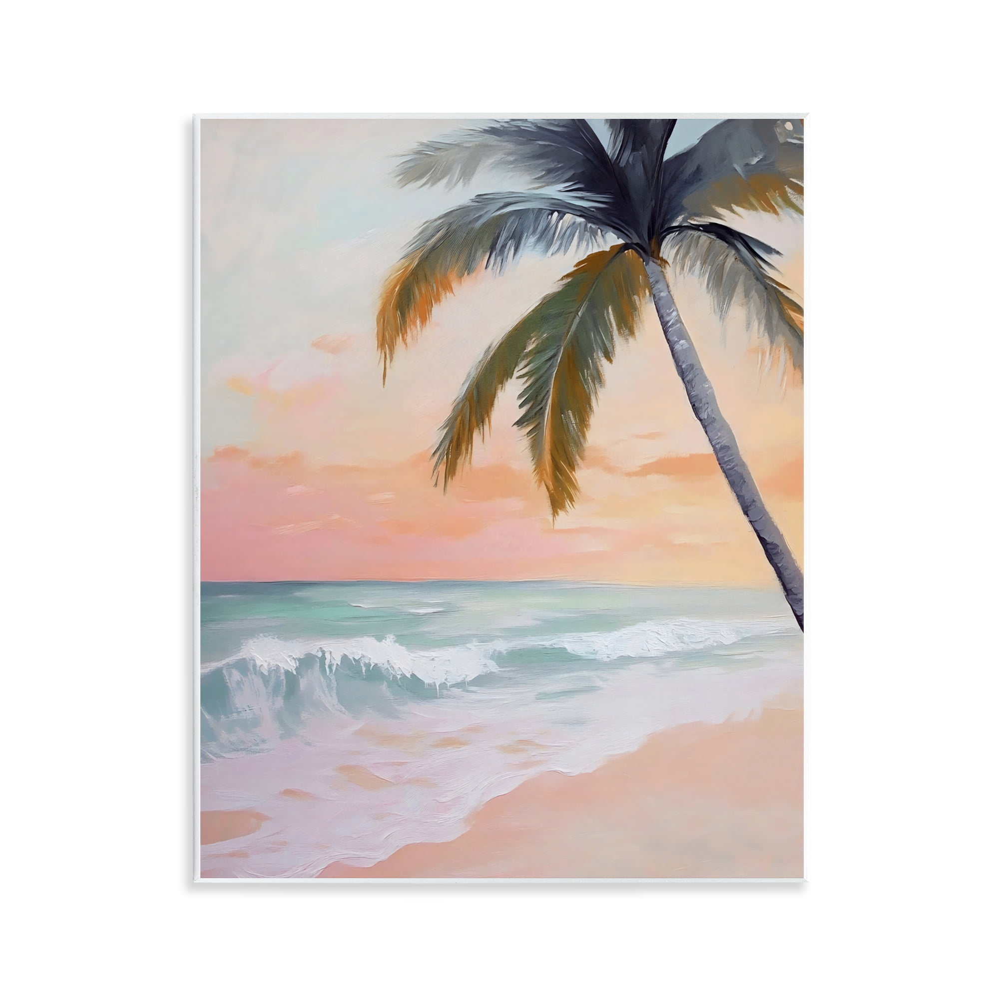 Stupell Industries Tranquil Sunset & Beach Palm Wall Plaque Art, design by Creative Studio
