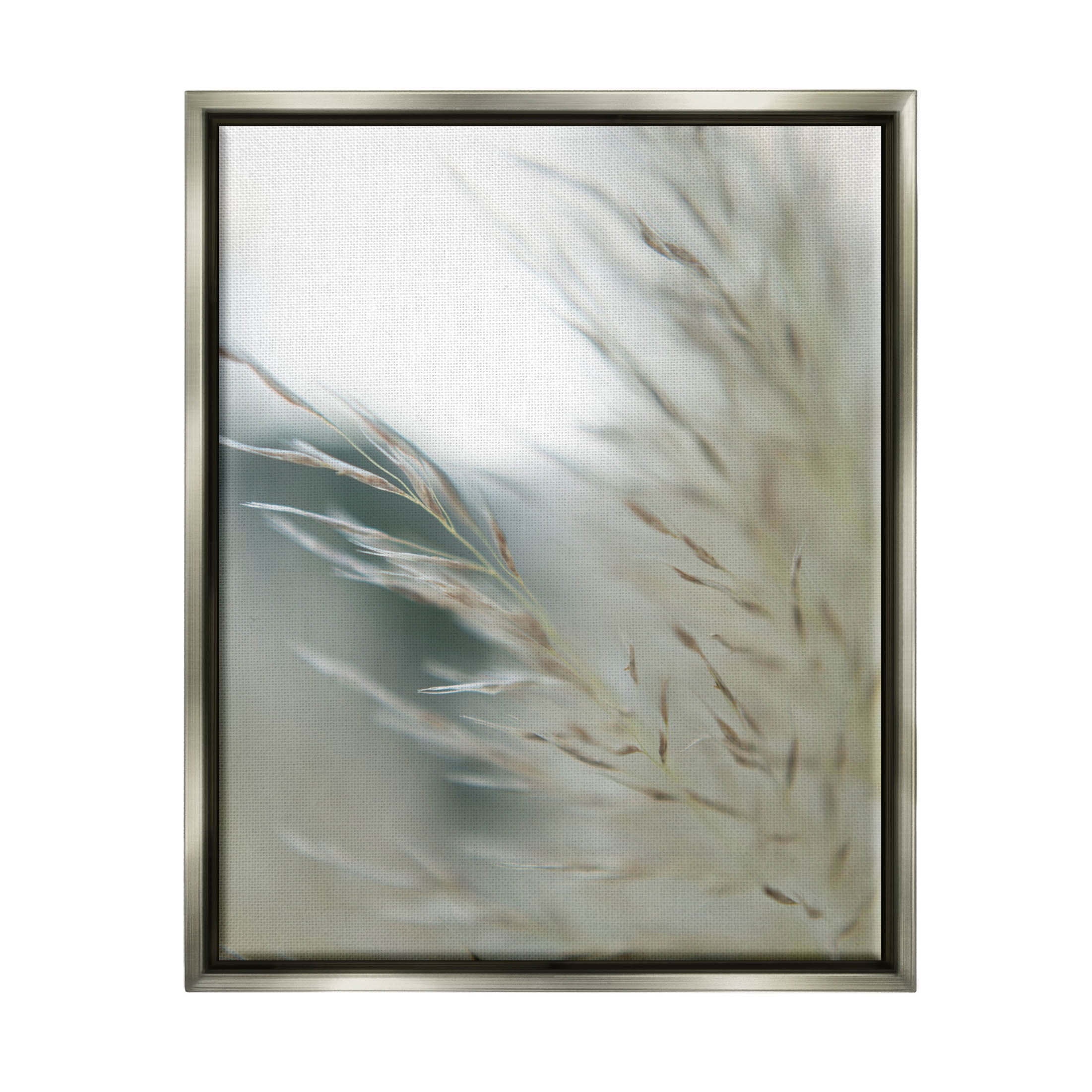 Stupell Industries Tranquil Wheat Pampas Grass Photography Photograph Luster Gray Floating Framed Canvas Print Wall Art, Design by Jason Johnson