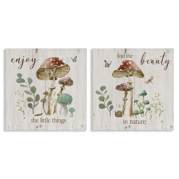 Stupell Industries Transitional 2pc Canvas Art Set, 24 x 24 each, by Nan