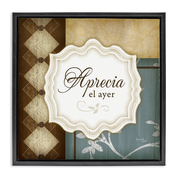 Stupell Industries Transitional Black Floating Frame Canvas Art, 18 x 18, by Jennifer Pugh