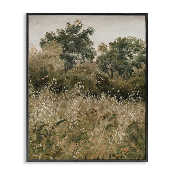 Stupell Industries Transitional Dense Forest Thicket Black Framed Giclee Art, 11 x 14, by Lettered and Lined