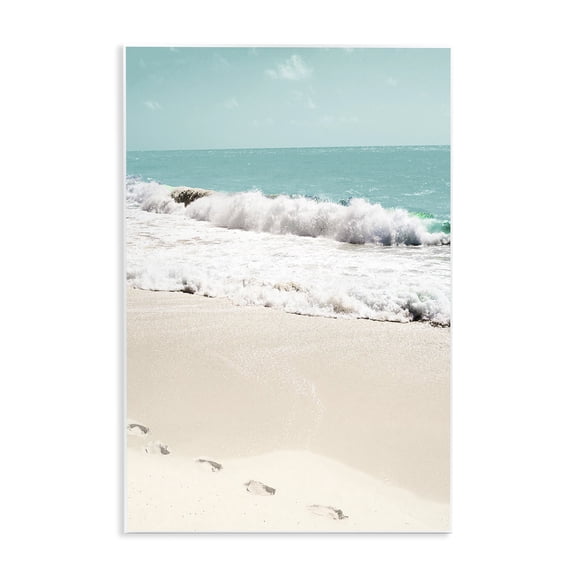 Stupell Industries Transitional Footprints on Beach Shore Wall Plaque Art, 13 x 19, by Bill Carson Photography