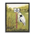 thumbnail image 1 of Stupell Industries Transitional Heron & Clubhouse Sign Black Floating Frame Canvas Art, 17 x 21, by Christine Reichow, 1 of 8