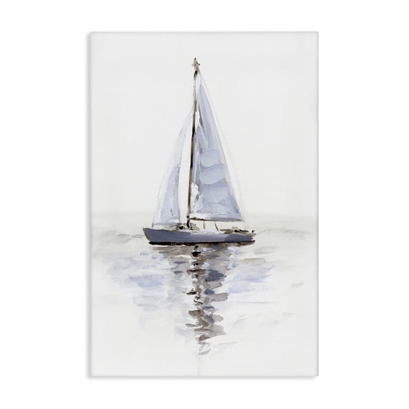 Stupell Industries Transitional Minimal Sailboat Reflection Canvas Art, 20 x 30, by Victoria Barnes