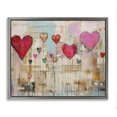 thumbnail image 1 of Stupell Industries Transitional Modern Floating Hearts Gray Floating Frame Canvas Art, 31 x 25, by LSR Design Studio, 1 of 8
