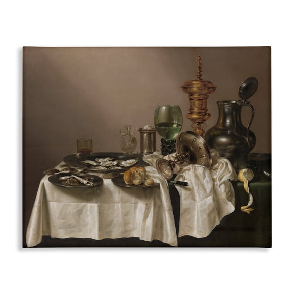 Stupell Industries Transitional Still Life with Gilt Cup Willem Claesz Classic Canvas Art, 20 x 16, by one1000paintings
