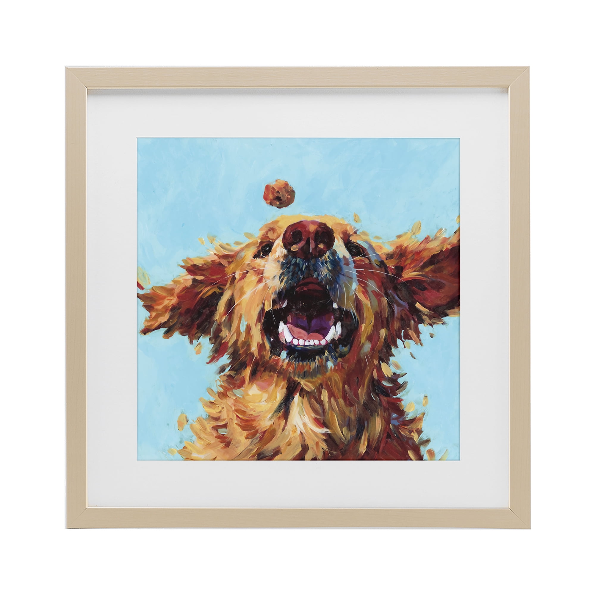 Stupell Industries Treato Loyal Dog Birch Framed Print Under Glass, design by Studio Bautista