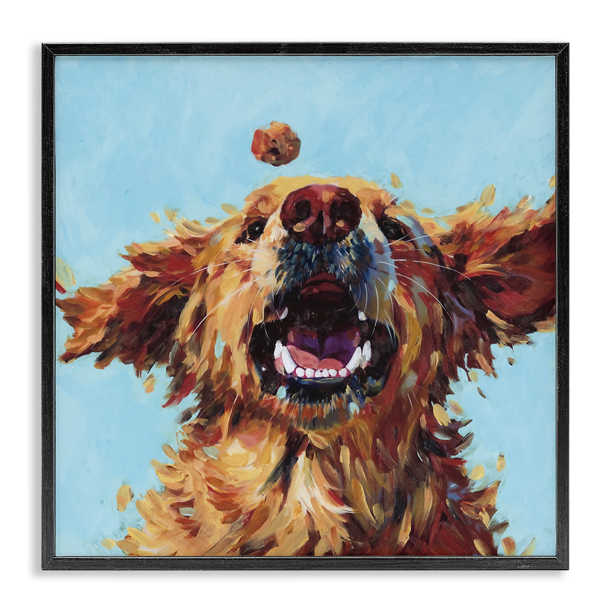 Stupell Industries Treato Loyal Dog Black Framed Giclee Art, design by Studio Bautista