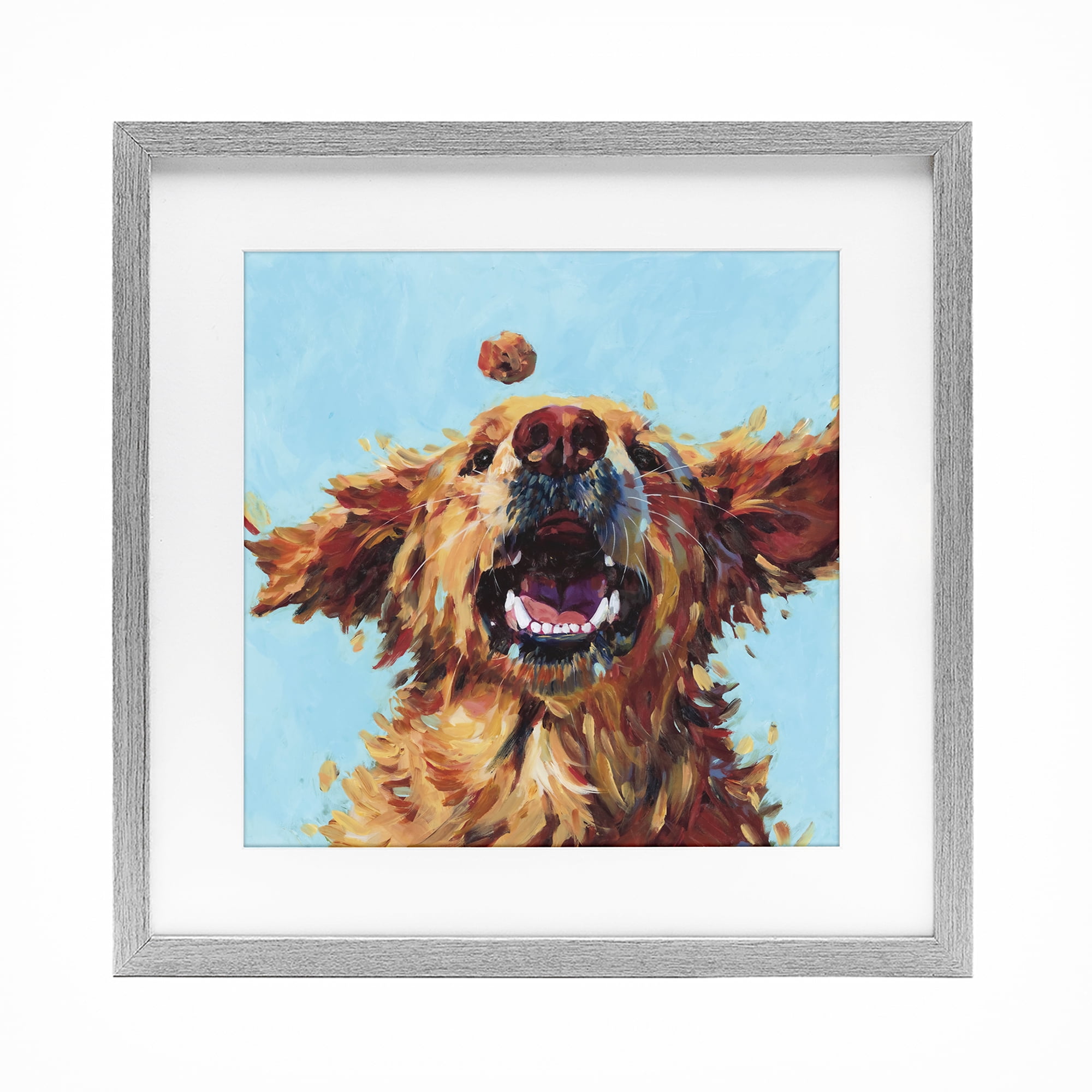 Stupell Industries Treato Loyal Dog Gray Framed Print Under Glass, design by Studio Bautista