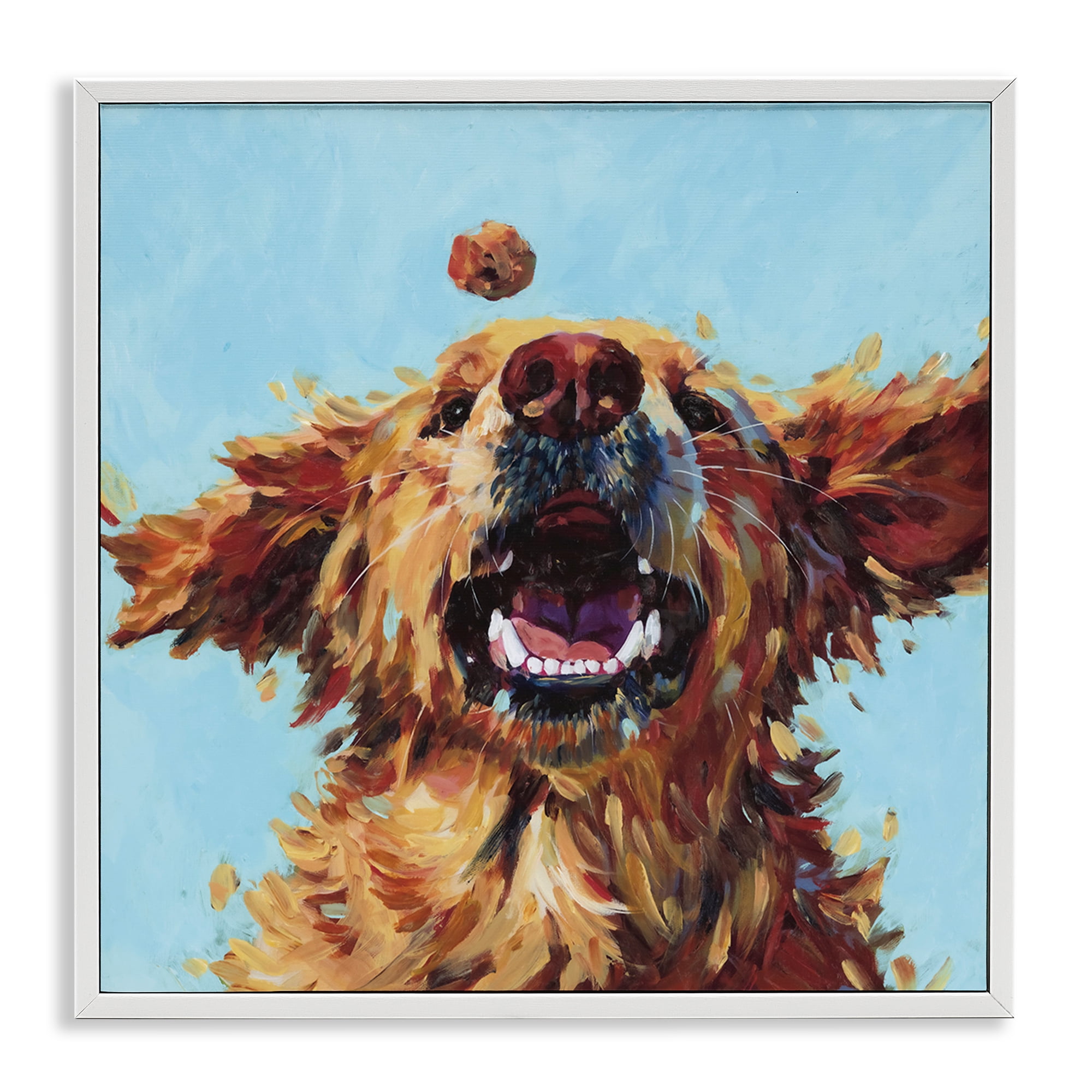 Stupell Industries Treato Loyal Dog White Framed Giclee Art, design by Studio Bautista